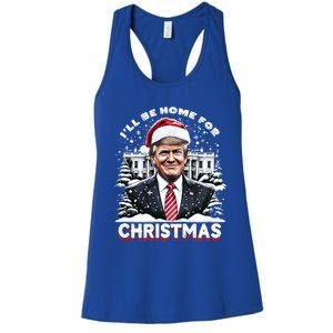 I’Ll Be Home For Christmas Trump Xmas Funny 2024 Gift Women's Racerback Tank