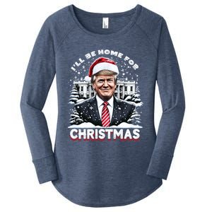 I’Ll Be Home For Christmas Trump Xmas Funny 2024 Gift Women's Perfect Tri Tunic Long Sleeve Shirt