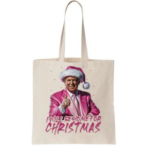 ILl Be Home For Christmas Funny Santa Trump Xmas Pajamas Tote Bag