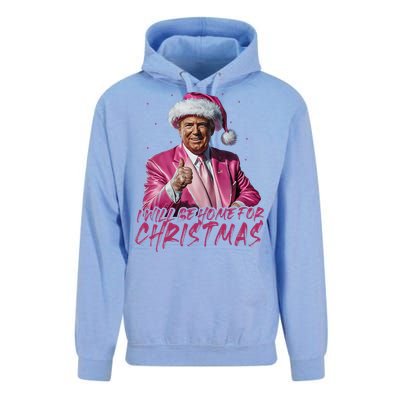 ILl Be Home For Christmas Funny Santa Trump Xmas Pajamas Unisex Surf Hoodie