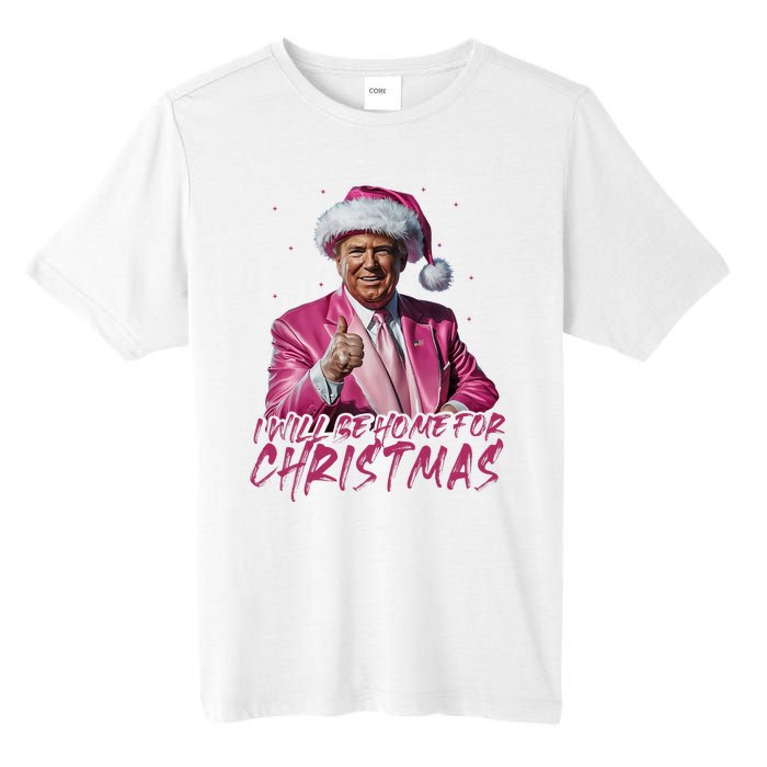 ILl Be Home For Christmas Funny Santa Trump Xmas Pajamas Tall Fusion ChromaSoft Performance T-Shirt