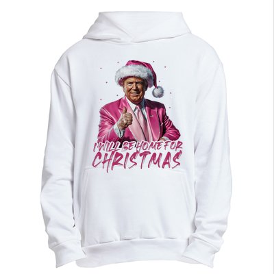 ILl Be Home For Christmas Funny Santa Trump Xmas Pajamas Urban Pullover Hoodie