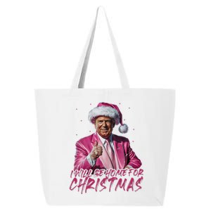 ILl Be Home For Christmas Funny Santa Trump Xmas Pajamas 25L Jumbo Tote