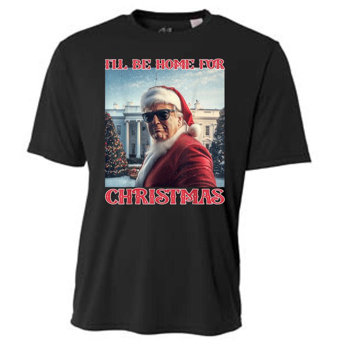 ILl Be Home For Christmas Trump Santa Selfie White House Cooling Performance Crew T-Shirt