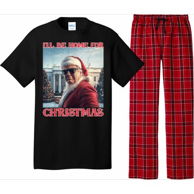 ILl Be Home For Christmas Trump Santa Selfie White House Pajama Set