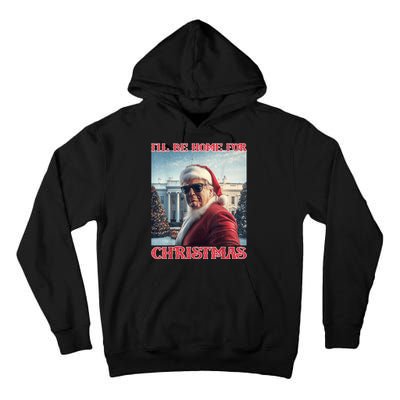 ILl Be Home For Christmas Trump Santa Selfie White House Tall Hoodie