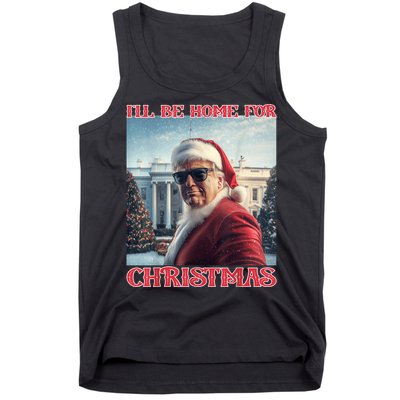 ILl Be Home For Christmas Trump Santa Selfie White House Tank Top