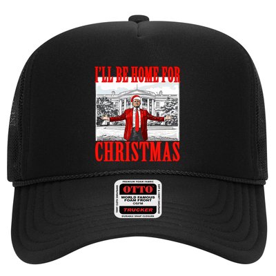 ILl Be Home For Christmas Santa Funny Trump Xmas Pajamas Trucker Hat