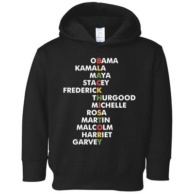 Important Black History Leaders Celebrate Black History Toddler Hoodie