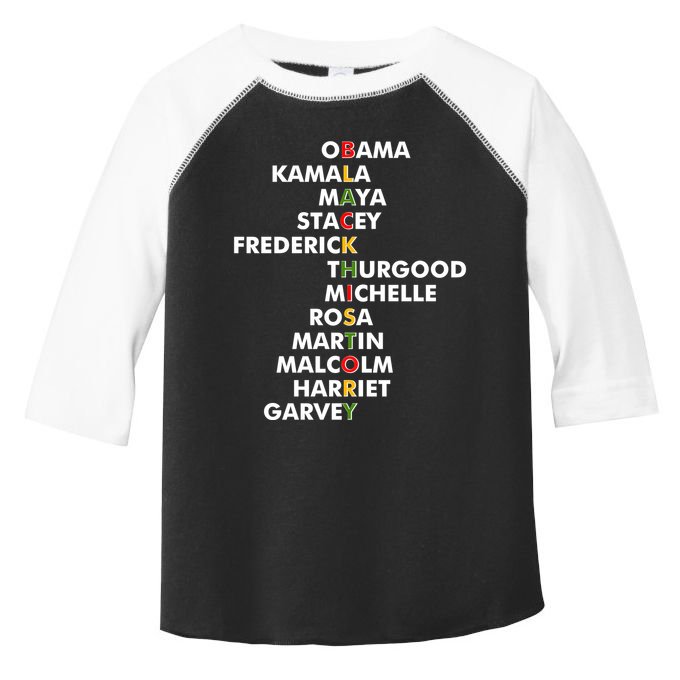 Important Black History Leaders Celebrate Black History Toddler Fine Jersey T-Shirt
