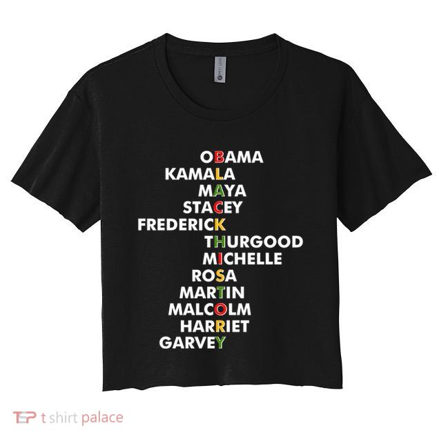 Important Black History Leaders Celebrate Black History Crop Top