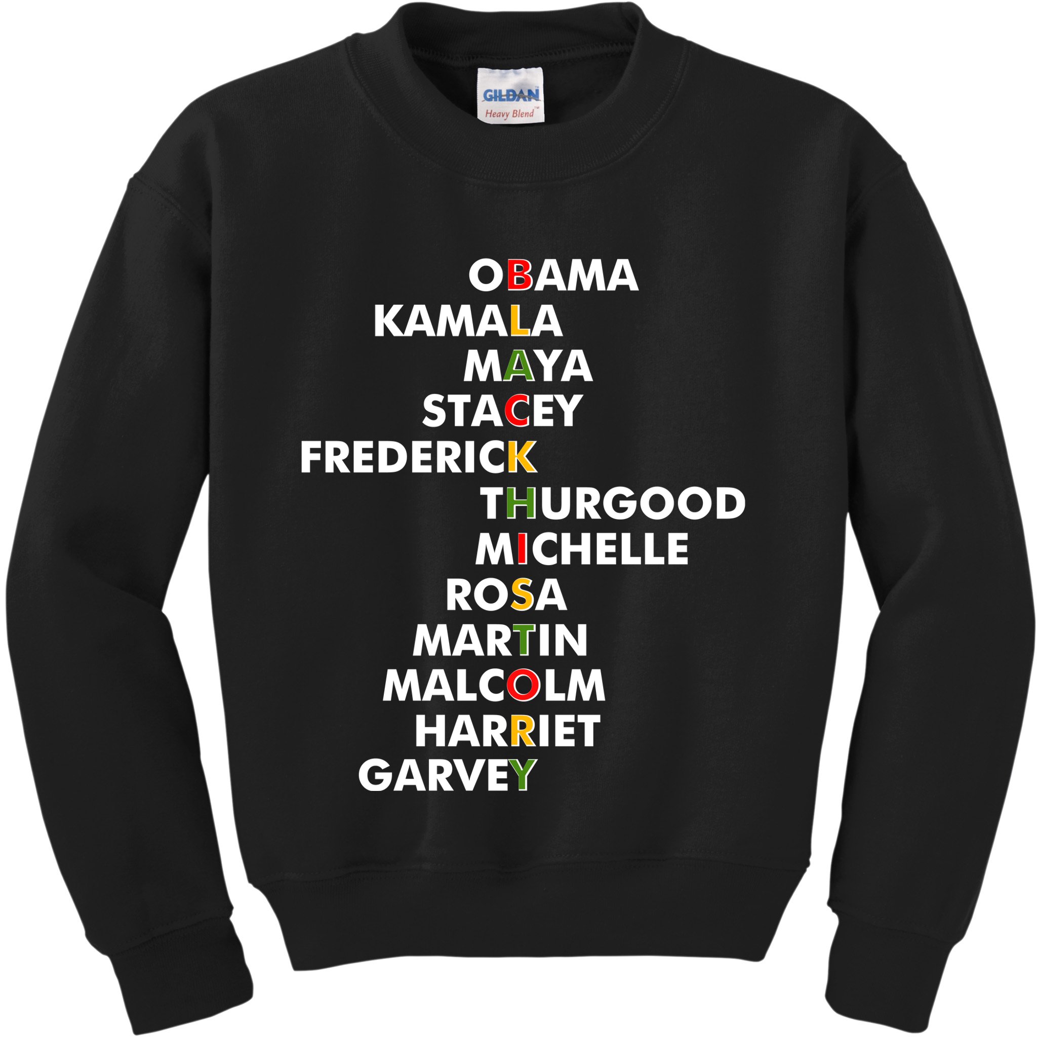 Important Black History Leaders Celebrate Black History Kids Sweatshirt