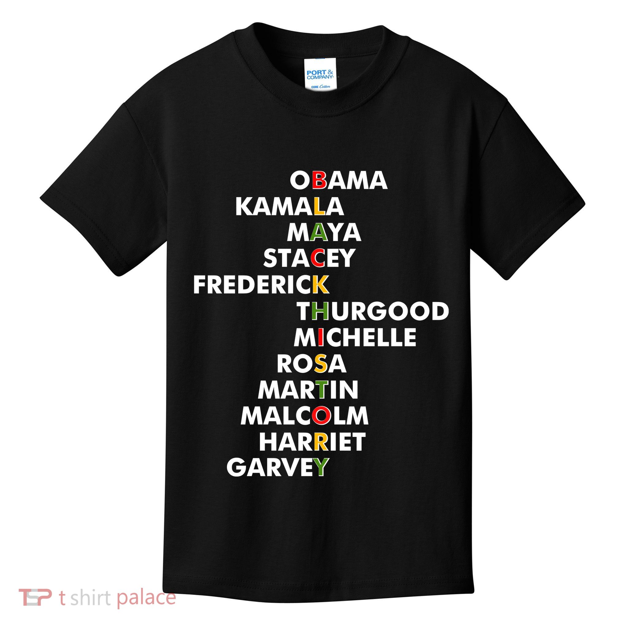 Important Black History Leaders Celebrate Black History Kids T-Shirt