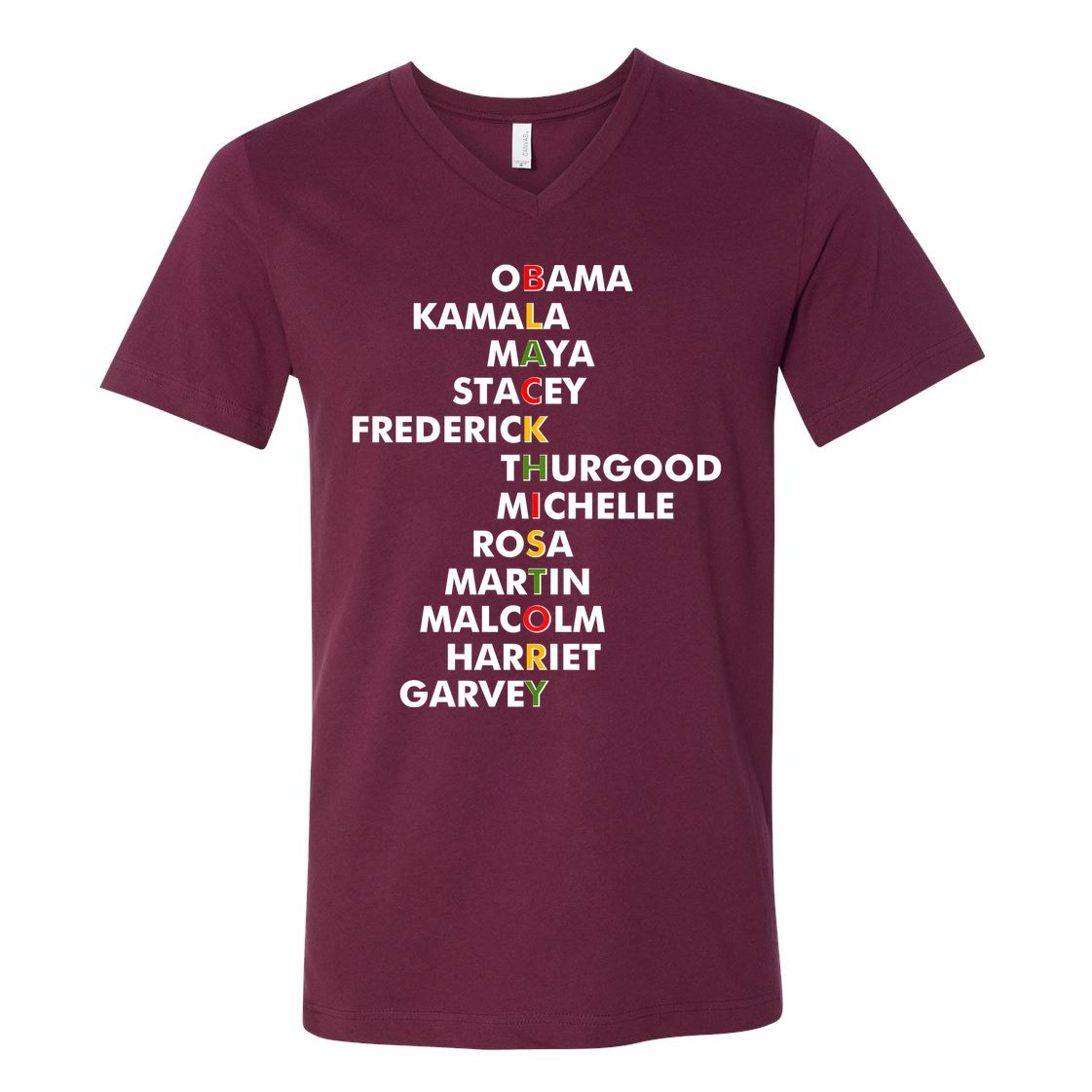 Important Black History Leaders Celebrate Black History V-Neck T-Shirt