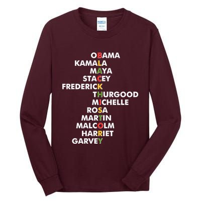 Important Black History Leaders Celebrate Black History Tall Long Sleeve T-Shirt