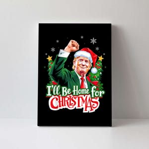 ILl Be Home For Christmas Funny Trump Santa 2024 Christmas Canvas