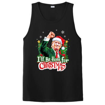 ILl Be Home For Christmas Funny Trump Santa 2024 Christmas PosiCharge Competitor Tank