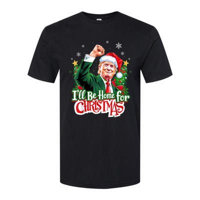 ILl Be Home For Christmas Funny Trump Santa 2024 Christmas Softstyle CVC T-Shirt