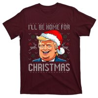 ILl Be Home For Christmas Funny Santa Claus Trump 2024 T-Shirt