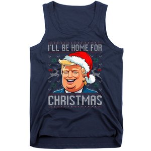 ILl Be Home For Christmas Funny Santa Claus Trump 2024 Tank Top