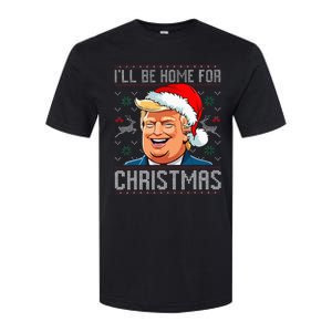 ILl Be Home For Christmas Funny Santa Claus Trump 2024 Softstyle CVC T-Shirt