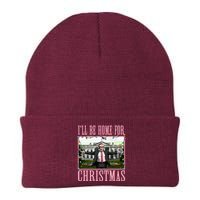 ILl Be Home For Christmas Funny Santa Claus Trump 2024 Knit Cap Winter Beanie