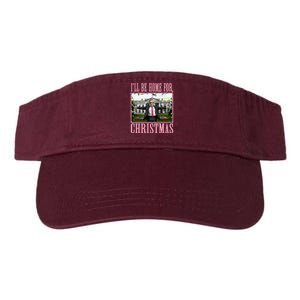 ILl Be Home For Christmas Funny Santa Claus Trump 2024 Valucap Bio-Washed Visor