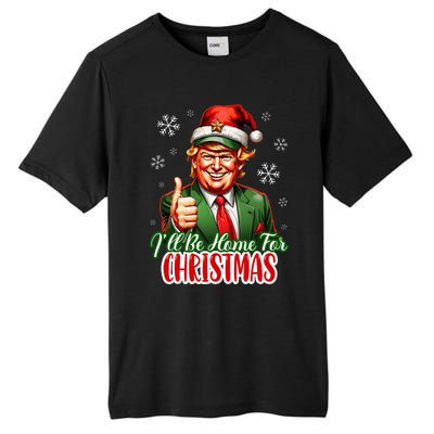 ILl Be Home For Christmas Funny Santa Claus Trump 2024 Tall Fusion ChromaSoft Performance T-Shirt