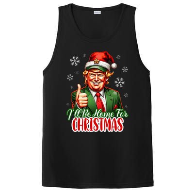 ILl Be Home For Christmas Funny Santa Claus Trump 2024 PosiCharge Competitor Tank