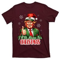 ILl Be Home For Christmas Funny Santa Claus Trump 2024 T-Shirt