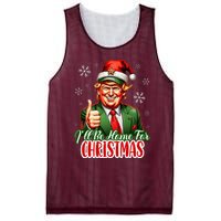 ILl Be Home For Christmas Funny Santa Claus Trump 2024 Mesh Reversible Basketball Jersey Tank