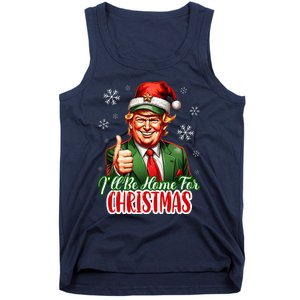 ILl Be Home For Christmas Funny Santa Claus Trump 2024 Tank Top