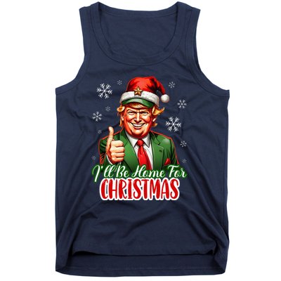 ILl Be Home For Christmas Funny Santa Claus Trump 2024 Tank Top