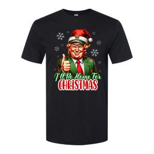 ILl Be Home For Christmas Funny Santa Claus Trump 2024 Softstyle CVC T-Shirt