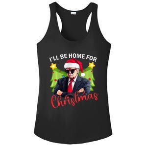 ILl Be Home For Christmas Santa Claus Trump 2024 Ladies PosiCharge Competitor Racerback Tank