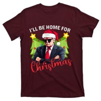 ILl Be Home For Christmas Santa Claus Trump 2024 T-Shirt