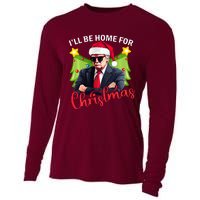 ILl Be Home For Christmas Santa Claus Trump 2024 Cooling Performance Long Sleeve Crew