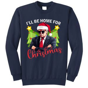 ILl Be Home For Christmas Santa Claus Trump 2024 Sweatshirt