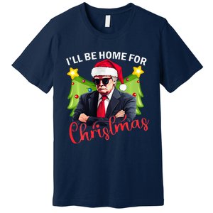 ILl Be Home For Christmas Santa Claus Trump 2024 Premium T-Shirt