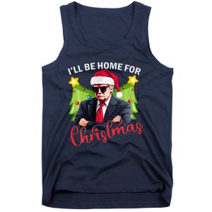 ILl Be Home For Christmas Santa Claus Trump 2024 Tank Top