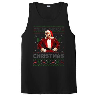 ILl Be Home For Christmas Xmas Trump Pajamas Holiday Santa PosiCharge Competitor Tank