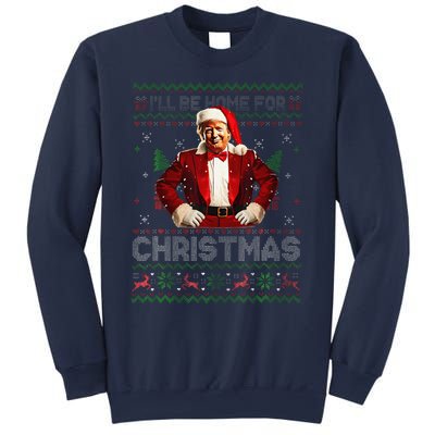 ILl Be Home For Christmas Xmas Trump Pajamas Holiday Santa Sweatshirt