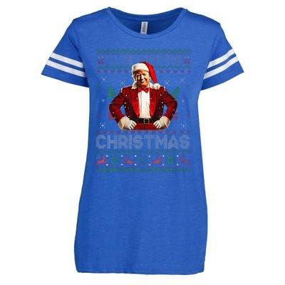 ILl Be Home For Christmas Xmas Trump Pajamas Holiday Santa Enza Ladies Jersey Football T-Shirt