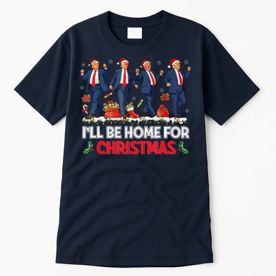 ILl Be Home For Christmas Santa Funny Trump Xmas Pajamas Tall T-Shirt