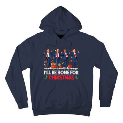 ILl Be Home For Christmas Santa Funny Trump Xmas Pajamas Tall Hoodie