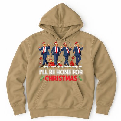 ILl Be Home For Christmas Santa Funny Trump Xmas Pajamas Hoodie