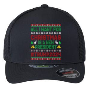 I’Ll Be Home For Christmas Trump 45 47 Winner President 2024 Flexfit Unipanel Trucker Cap