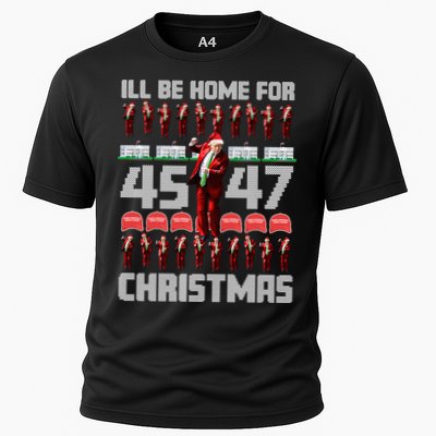 ILl Be Home For Christmas Donald Trump 4547 Maga Trump Dance Ugly Christmas Performance Shirt