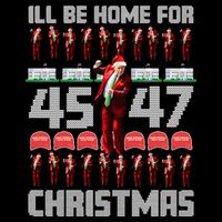 ILl Be Home For Christmas Donald Trump 4547 Maga Trump Dance Ugly Christmas Cooling Performance Crew T-Shirt