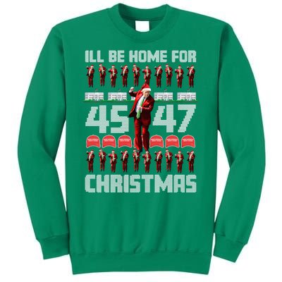 ILl Be Home For Christmas Donald Trump 4547 Maga Trump Dance Ugly Christmas Sweatshirt